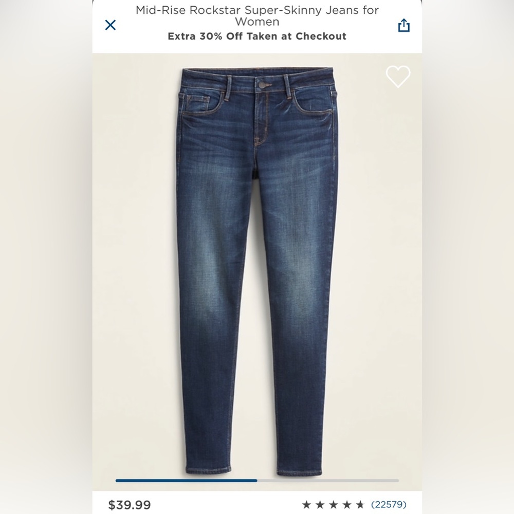 Mid-Rise Rockstar Super-Skinny Jeans for Women